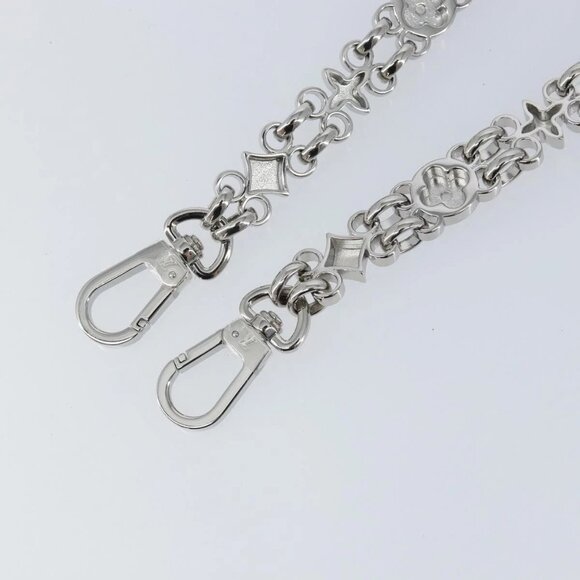 LOUIS VUITTON Chain Shoulder Strap metal 23.6"" Silver LV Auth 150637 - Picture 7 of 9